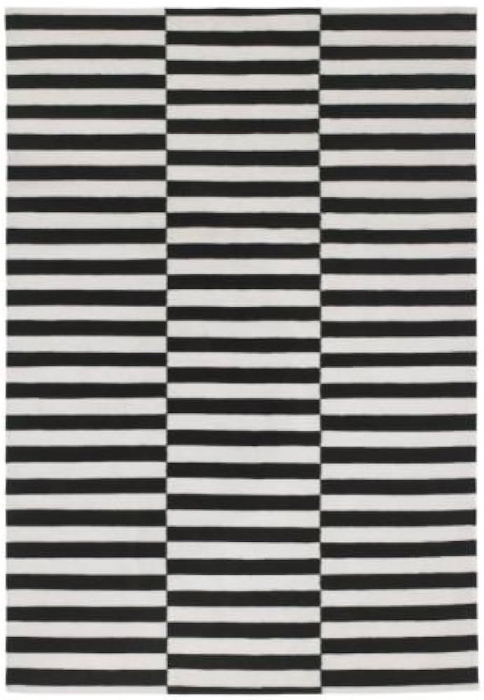 IKEA STOCKHOLM - Rug, flatwoven, black striped black, off-white - 170x240 cm | Amazon (US)