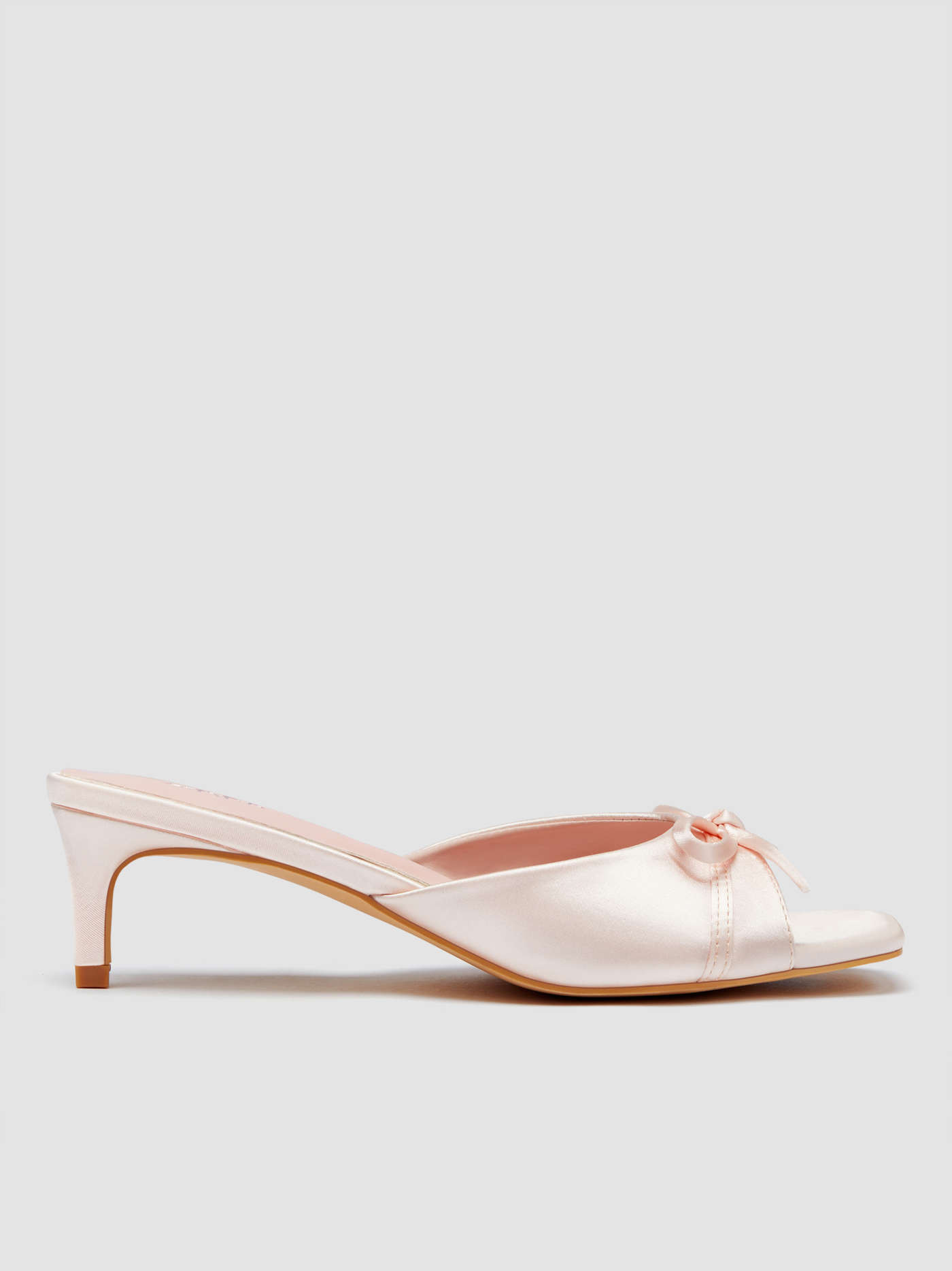 BOWKNOT SATIN HEELS | Cider