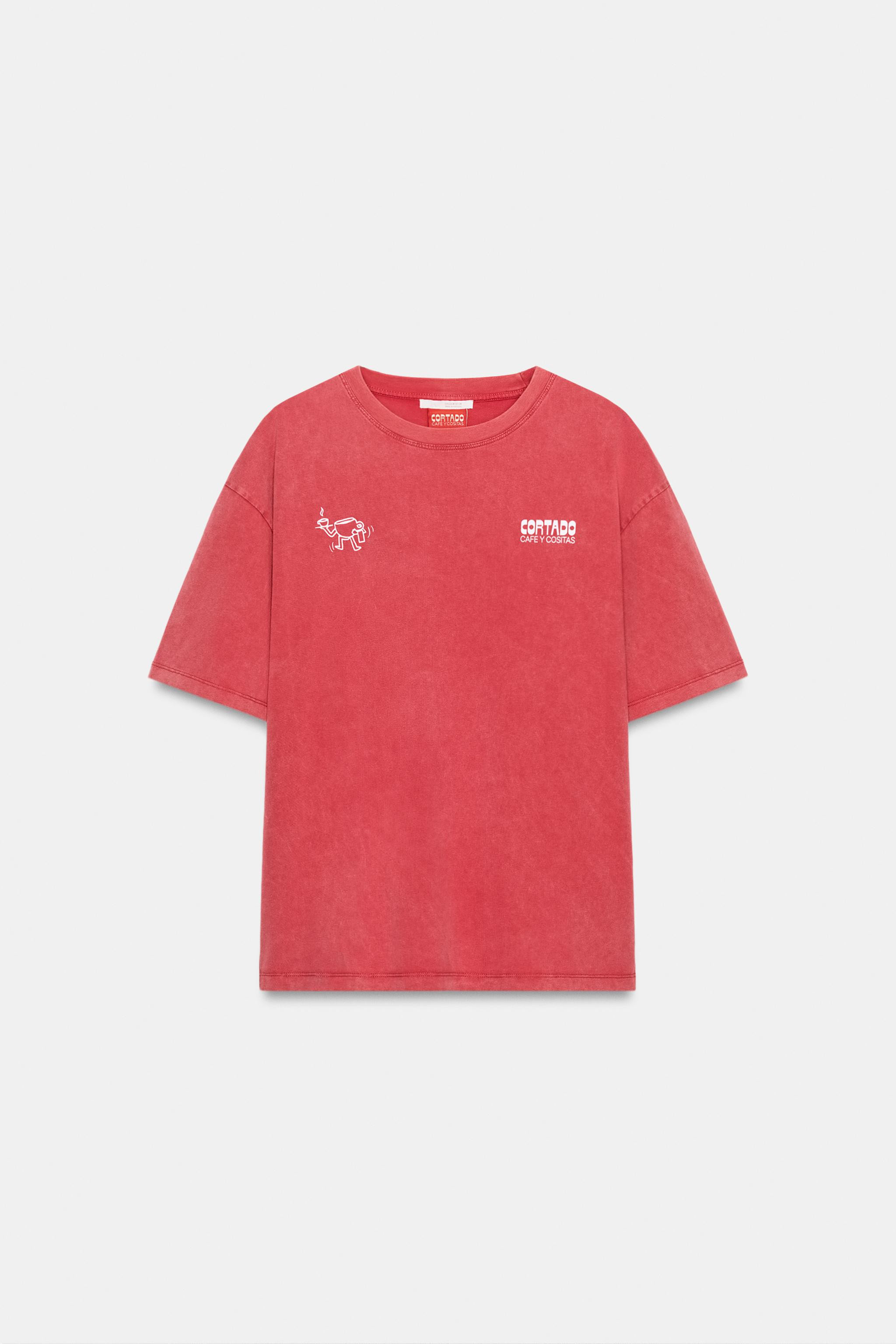 FADED-EFFECT PRINT T-SHIRT CORTADO | Zara UK