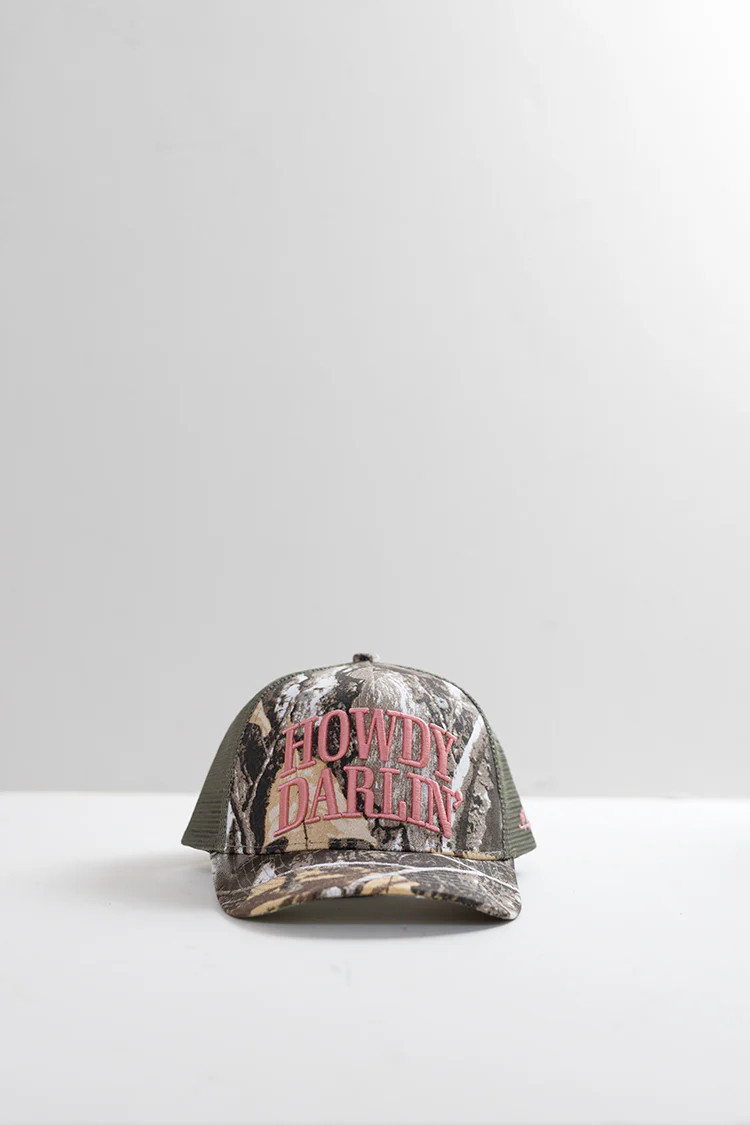 Howdy Darlin' Camo Trucker Hat - Pink | Flea Style