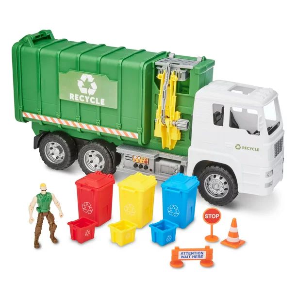 Kid Connection Recycling Truck Play Set, 11 Pieces | Walmart (US)