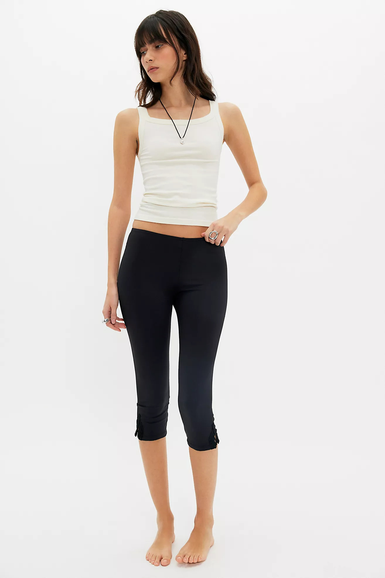Only Hearts Delicious With Lace Capris | Free People (Global - UK&FR Excluded)