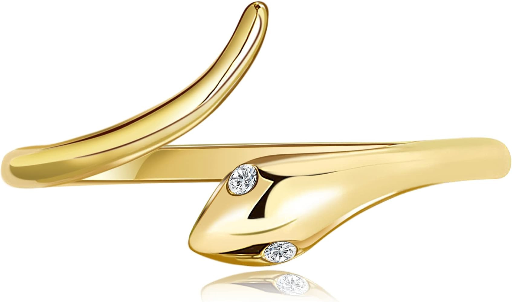 Gold Statement Rings for Women 14k Gold Plated Silver Rose Gold Evil Eye Chevron Pointed V Shaped... | Amazon (US)