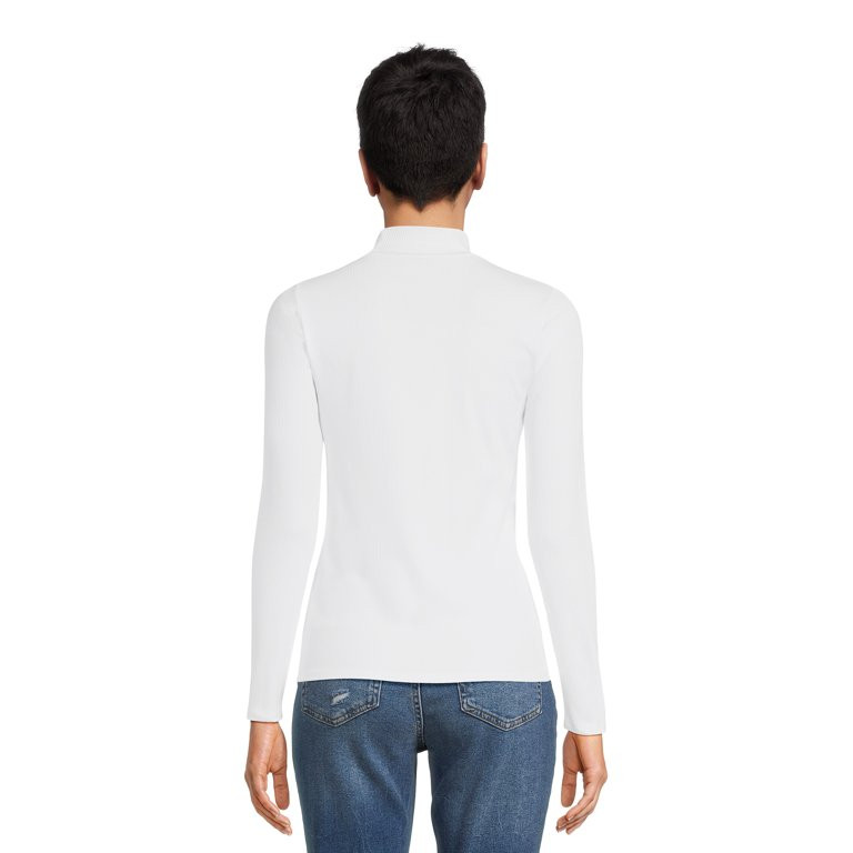 No Boundaries Women's Juniors Long Sleeve Mock Neck Top, Sizes XS-3XL - Walmart.com | Walmart (US)