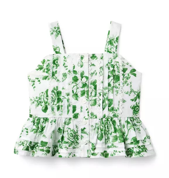 Floral Toile Pintuck Top | Janie and Jack