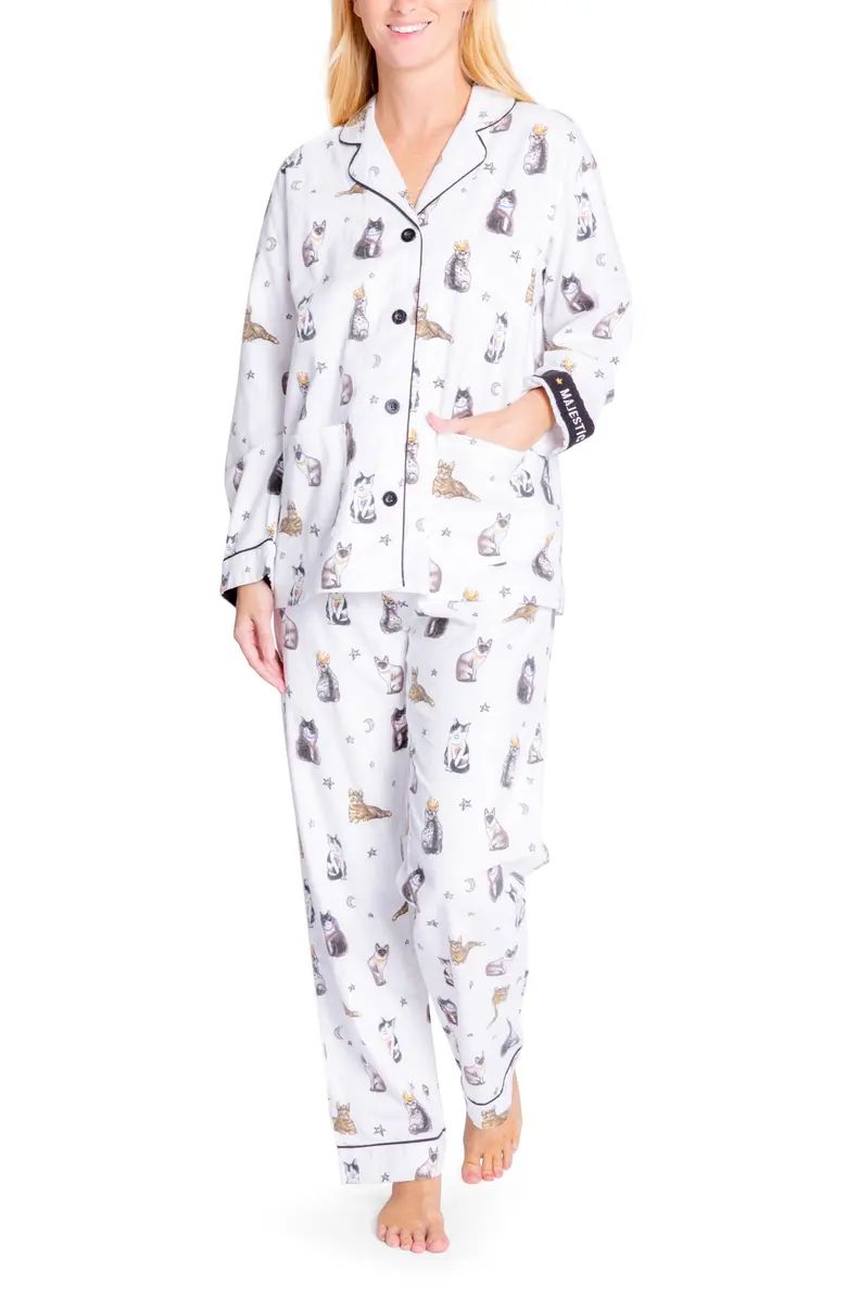Flannel Pajamas with Headband | Nordstrom
