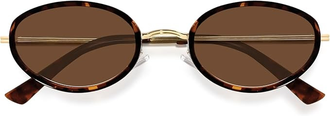 BOTEN Retro Oval Sunglasses for Women 90s Small Gold Frame Sun Glasses Lightweight Cute Chic Sunn... | Amazon (US)