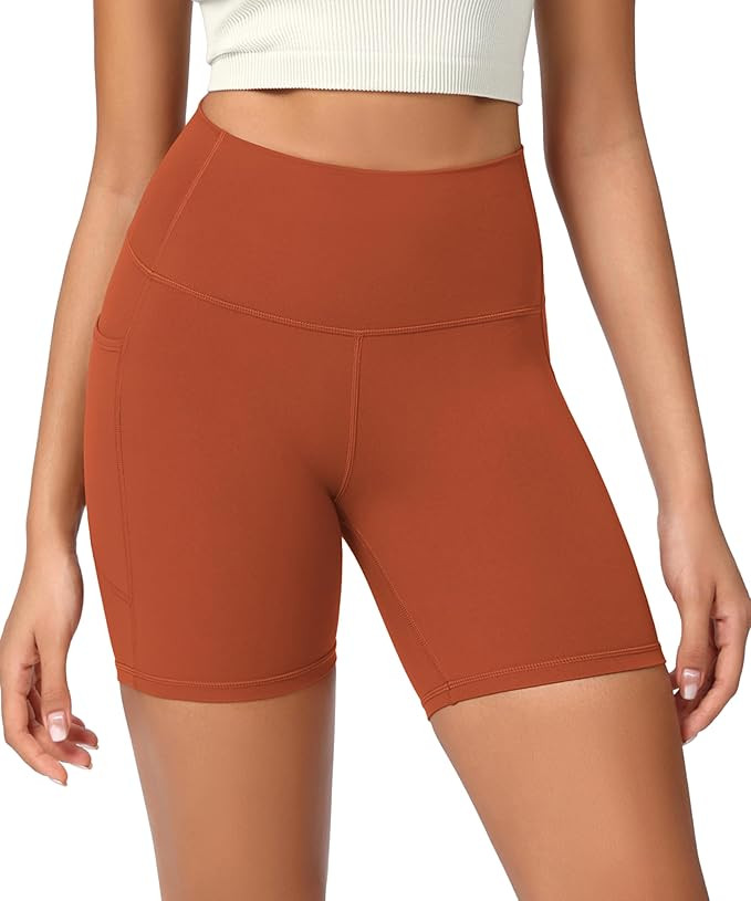 ODODOS ODCLOUD Women's High Waist Lounge Yoga Shorts with Pockets, 4"/6"/8"/10" Buttery Soft Bike... | Amazon (US)