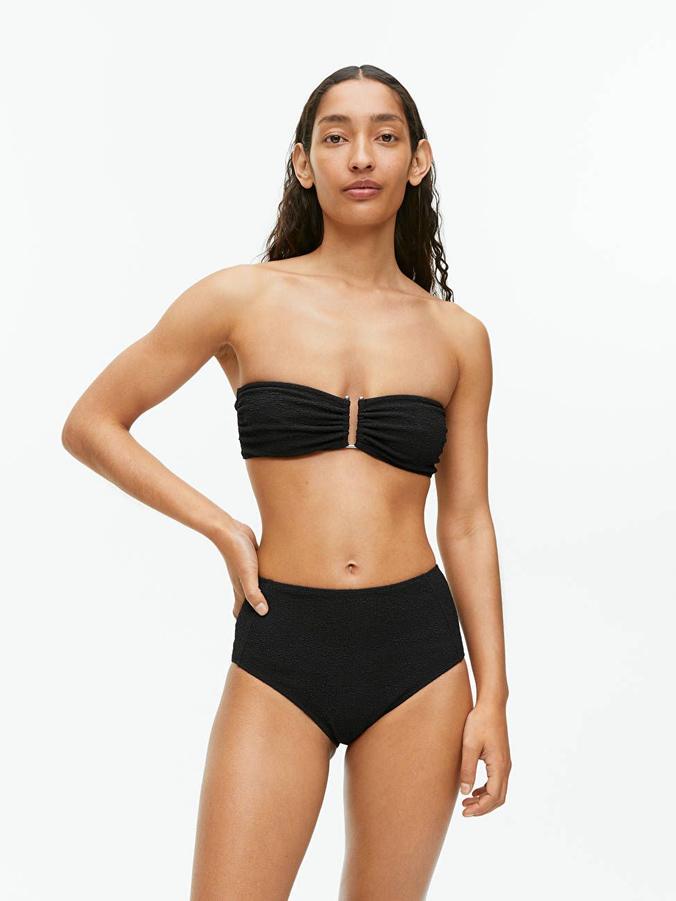 High Waist Textured Bikini Bottom | ARKET