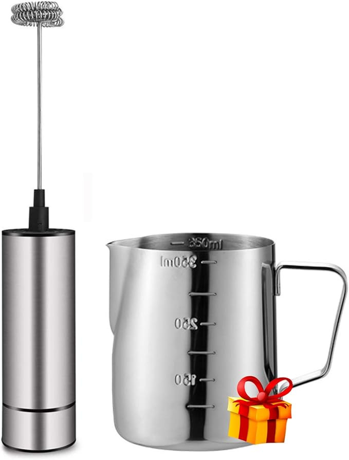 Milk Frother Handheld Battery Operated, Coffee Frother for Milk Foaming, Latte/Cappuccino Frother... | Amazon (US)