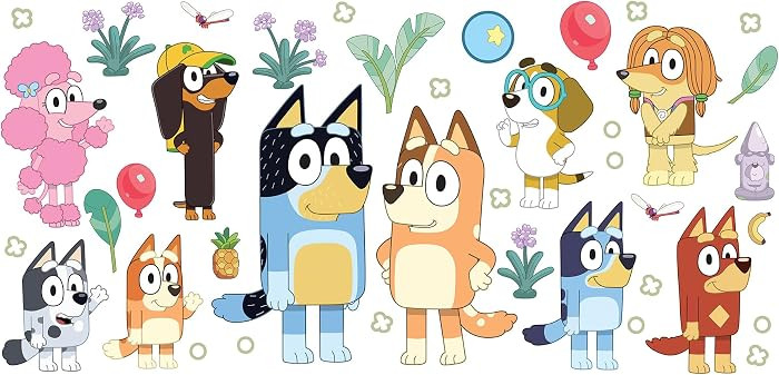 RoomMates Bluey Family and Friends Peel and Stick Wall Decals, RMK5457SCS | Amazon (US)