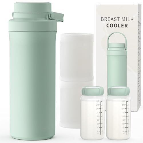 Xaproo 22oz Breast Milk Cooler Bottle, Portable Milk Cooler for Breastmilk with 360° Total Cooling for 24 Hours, Breastmilk Chiller with 2pcs Baby Bottles, Breastfeeding Essentials for Baby, BPA-Free | Amazon (US)