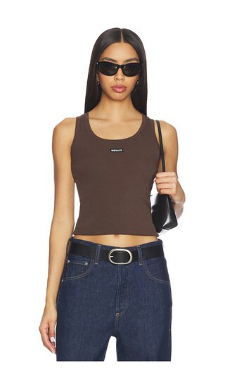 ROTATE Basic Tank Top in Brown. - size S | Revolve Clothing (Global)
