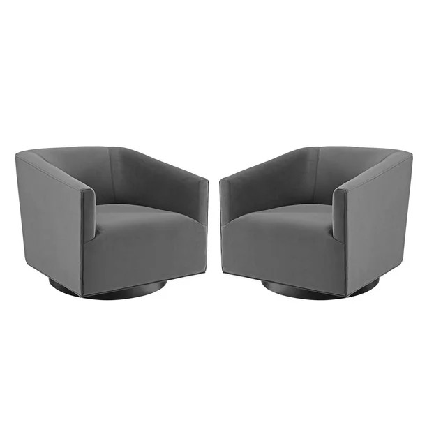 Twist Swivel Chair Performance Velvet Set of 2-EEI-4427 - Walmart.com | Walmart (US)