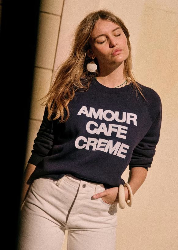 Amour Café Crème Sweatshirt | Sezane Paris
