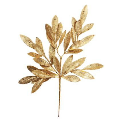 Glitter Bay Leaf Sprays, Set of Six | Frontgate