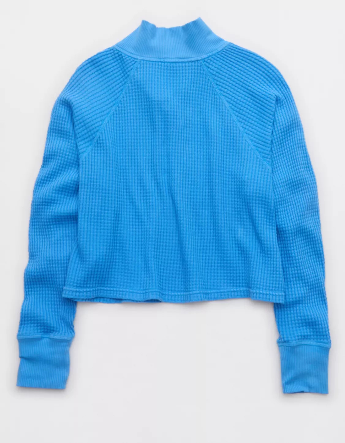 OFFLINE By Aerie Wow! Waffle Mockneck Henley Long Sleeve T-Shirt | Aerie