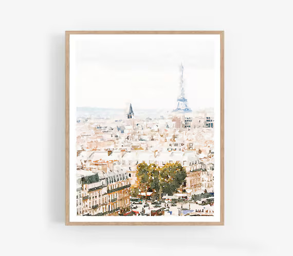 Paris Print France Street View Watercolor Wall Art Printable | Etsy | Etsy (US)