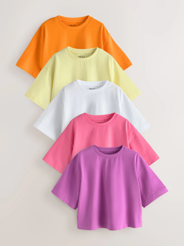 Multi Bright Oversized Boxy T-Shirts 5 Pack (3-16yrs) | Next US