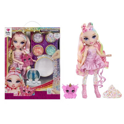Rainbow High Rainbow Shimmers with Slime - Bella, Pink 11" Fashion Doll, Create a Rainbow Doll, Slime Kit, Pet Llama | Target