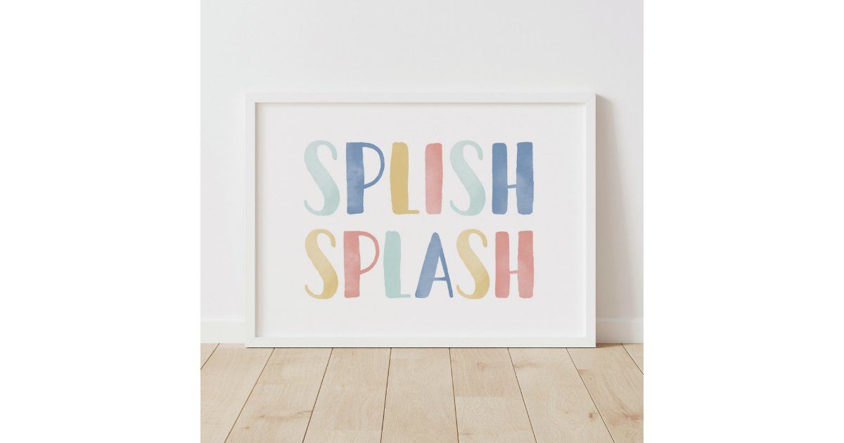 Splish Splash Colorful Kid Bathroom Decor | Zazzle.com | Zazzle