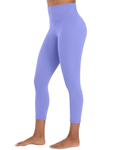 Sunzel Sunzfly Capri Leggings for Women, High Waisted Yoga Pants with Tummy Control for Workout Running Gym 21" Periwinkle Small | Amazon (US)