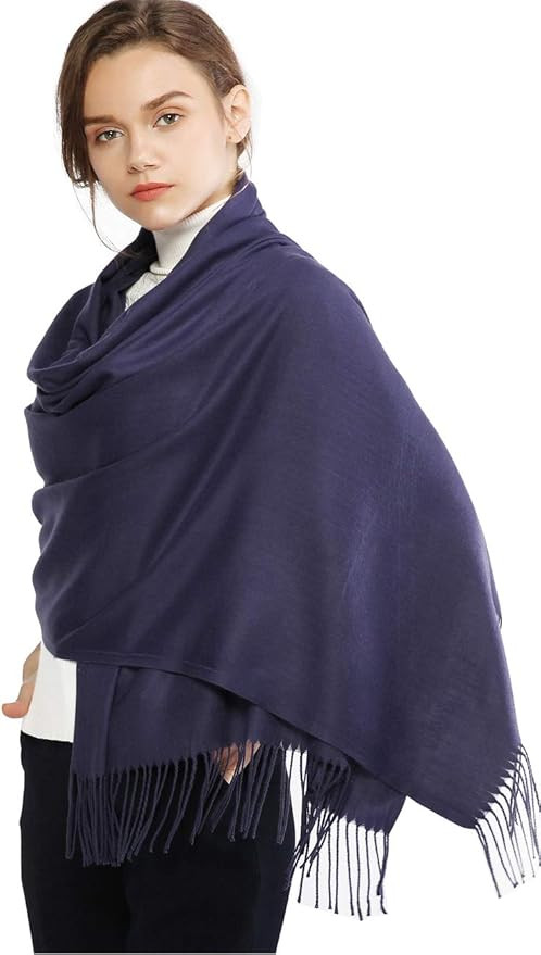 RIIQIICHY Women's Scarf Pashmina Shawls and Wraps for Evening Dress Bridesmaid Wedding Bridal Win... | Amazon (US)