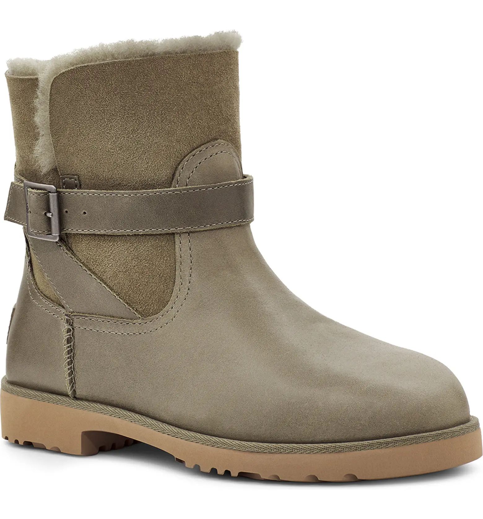 Romely Buckle Genuine Shearling Lined Bootie | Nordstrom