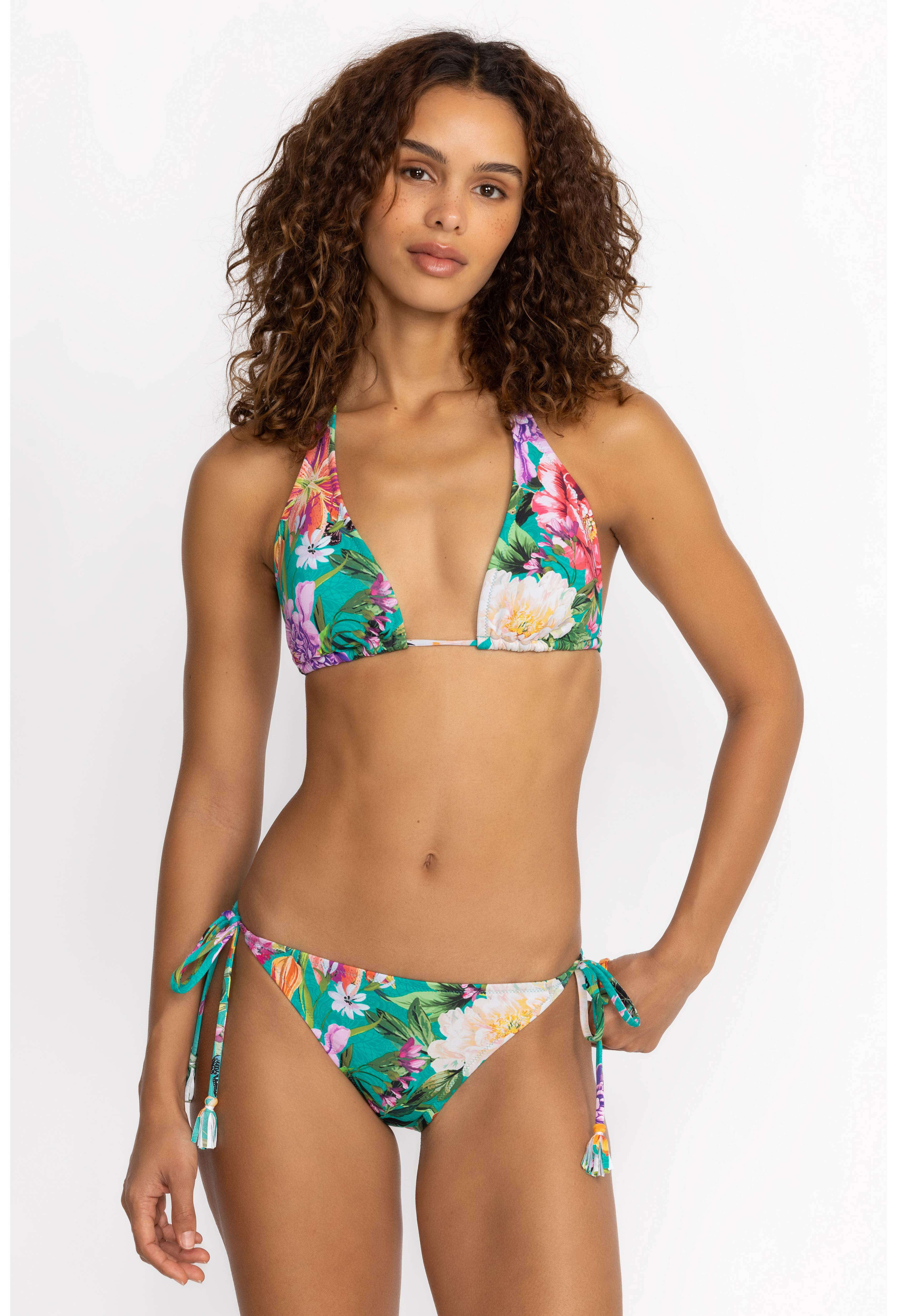 PEACOCK GOZA STRING BIKINI TOP | Johnny Was | Johnny Was