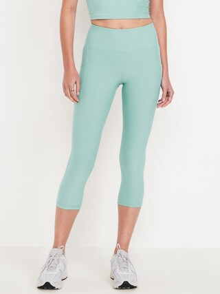 High-Waisted PowerSoft Crop Pocket Leggings | Old Navy (US)