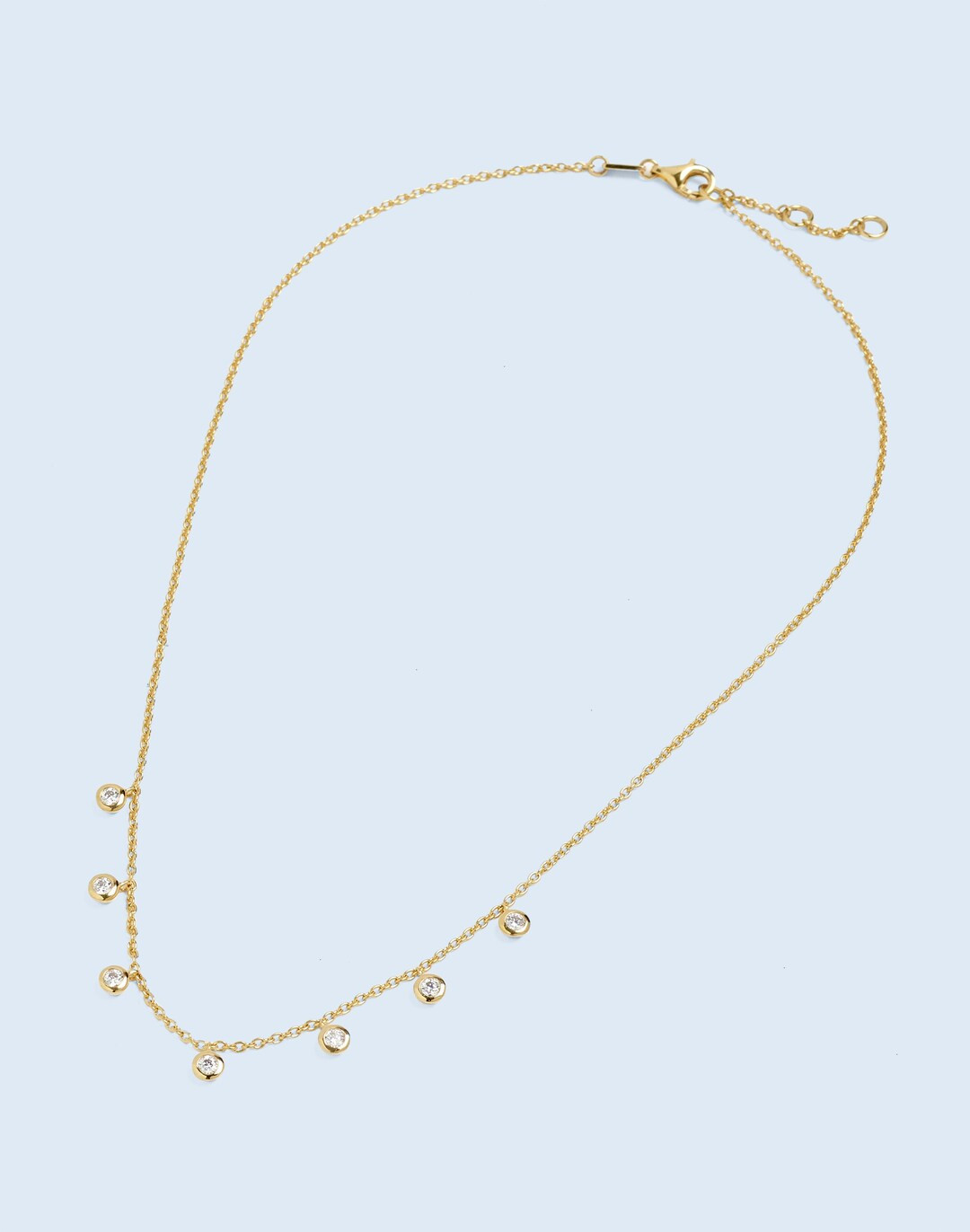 Demi-Fine Bezel Set Station Necklace | Madewell