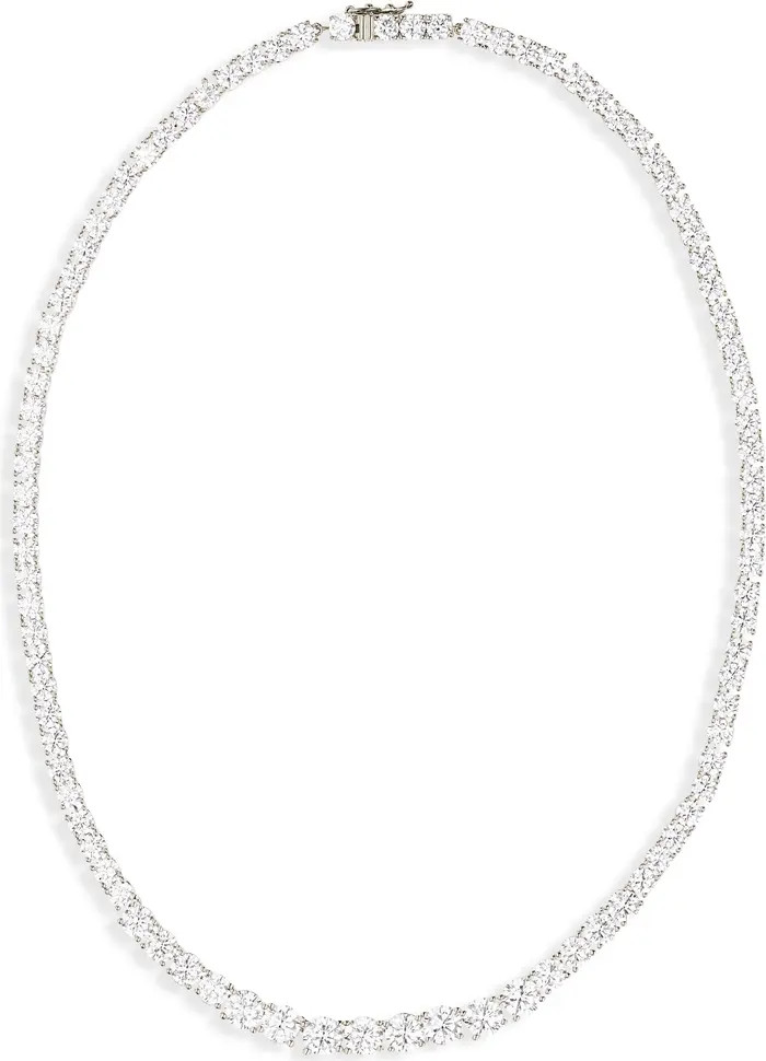 Nordstrom Graduated Cubic Zirconia Tennis Necklace | Nordstrom | Nordstrom