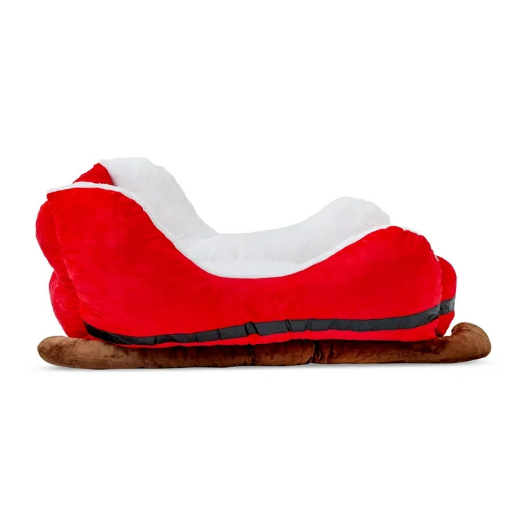Vibrant Life Santa's Sleigh Extra Large Holiday Pet Bed, Red and White, 40" x 28" x 19" | Walmart (US)