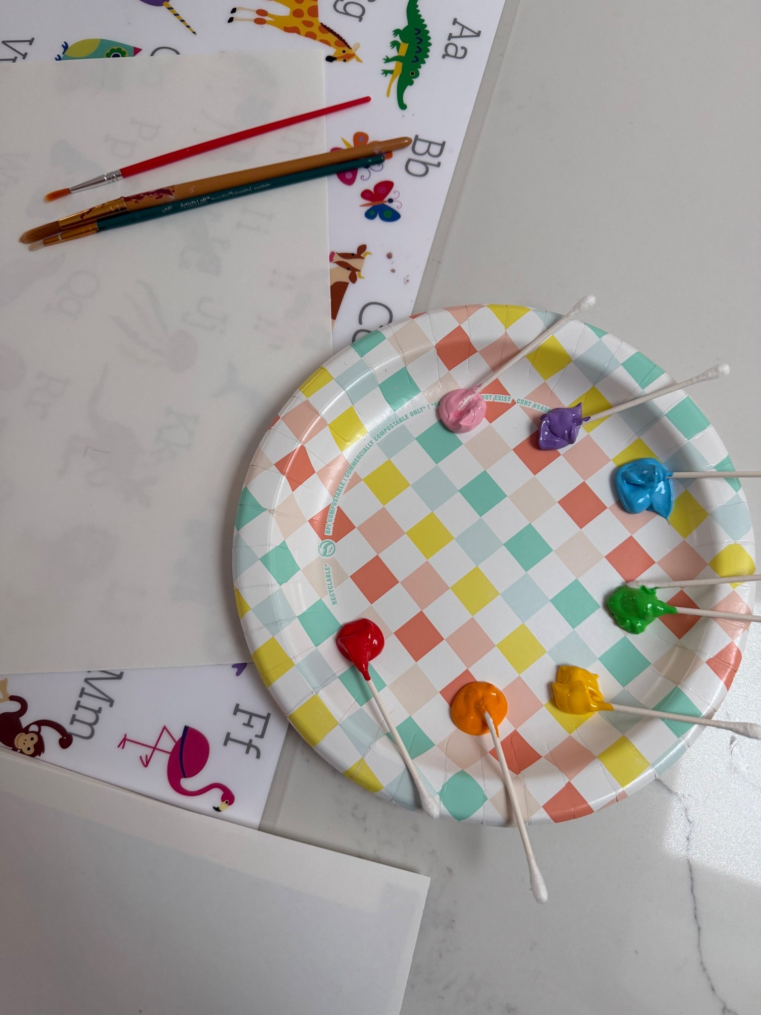 Our current setup for painting — cotton buds instead of brushesc which are easier for toddler hands  

#LTKKids #LTKmomlife #LTKBaby