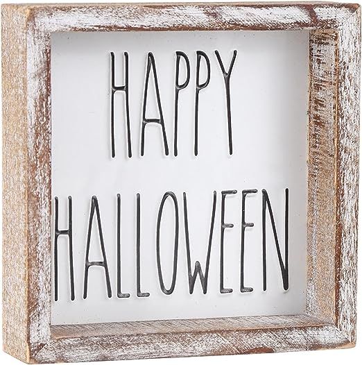 FESTWIND Halloween Home Decor, Happy Halloween Block Sign for Shelf, Mantel, Table, Halloween Dec... | Amazon (US)