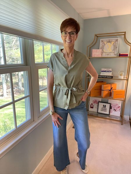 Amazon try on
Tie waist cap sleeve blouse
Wearing a size small

Over 50 fashion, tall fashion, workwear, everyday, timeless, Classic Outfits

Hi I’m Suzanne from A Tall Drink of Style - I am 6’1”. I have a 36” inseam. I wear a medium in most tops, an 8 or a 10 in most bottoms, an 8 in most dresses, and a size 9 shoe. 

fashion for women over 50, tall fashion, smart casual, work outfit, workwear, timeless classic outfits, timeless classic style, classic fashion, jeans, date night outfit, dress, spring outfit

#LTKworkwear #LTKfindsunder50 #LTKover40