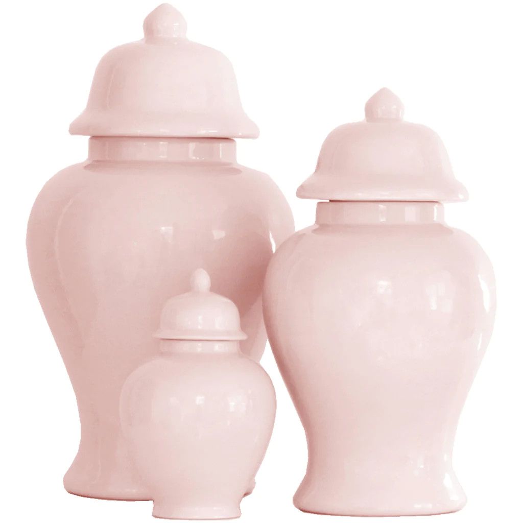 Cherry Blossom Pink Ginger Jars | Lo Home by Lauren Haskell Designs