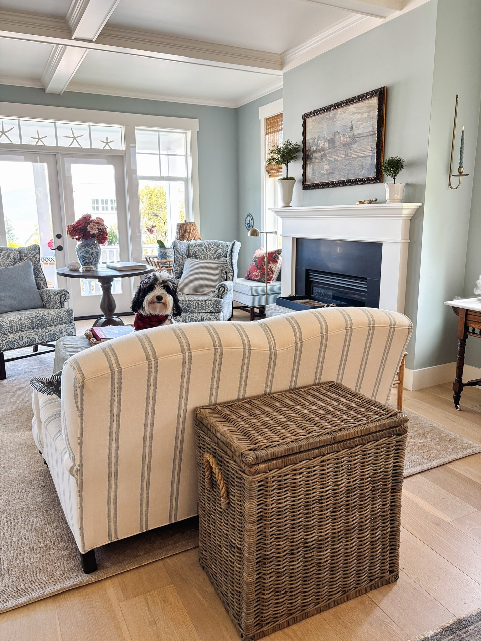 I love baskets for adding warmth and hidden storage all throughout my house. I’m using this new lidded basket to tuck away toddler toys we bring out when our grandchildren visit. It’s great to have them within reach but concealed so it is attractive in the room.
This would also be great for extra blankets or linens, pillows, board games, tall pitchers or just about anything…such a versatile and beautiful basket. You could even tuck it beside a chair to serve as an end table, behind a sofa, or in a corner to hold the things you use and love while keeping them close at hand.

#LTKdayinmylife #LTKHome #LTKSaleAlert