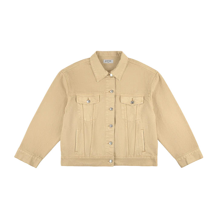 Oversized Denim Jacket - Camel | Parke