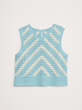 Embroidered Cotton Crochet Top | Banana Republic (US)