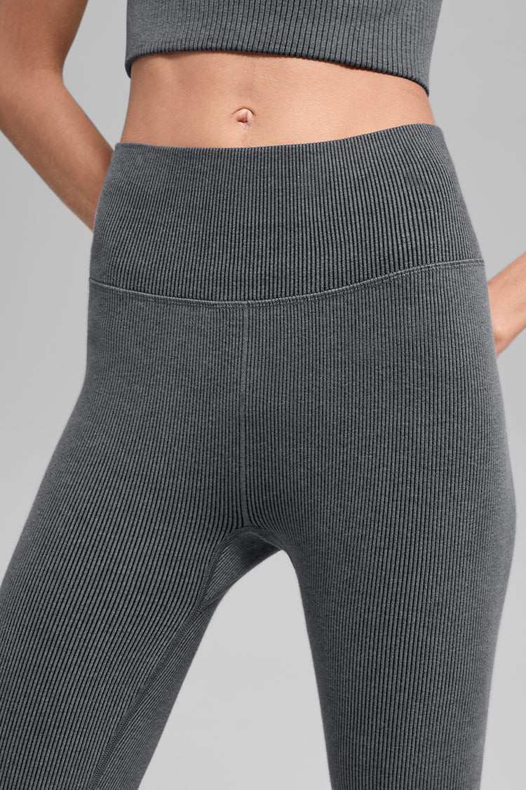 Seamless High-Waist Two Tone Rib Legging | Alo Yoga (US)