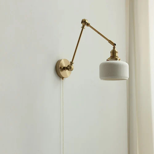 Wall Sconce Art Deco Lamp Mid Century Bedside Ceramic Fixture - Etsy | Etsy (US)