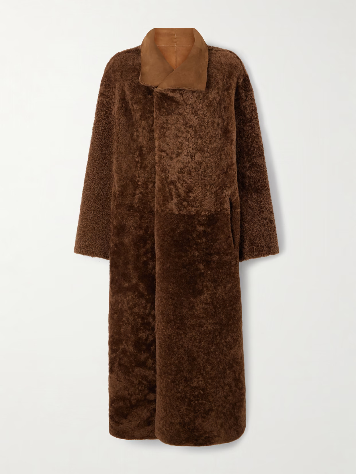 Nour Hammour - Birthday Reversible Shearling Coat - Light brown | NET-A-PORTER (UK & EU)