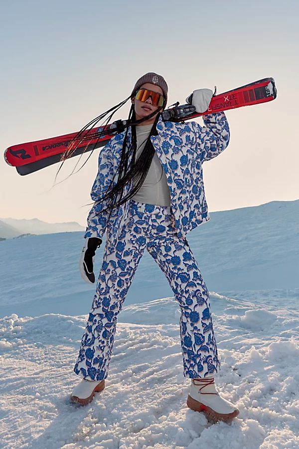 Bunny Slope Printed Ski Pants by FP Movement at Free People, Ivory Combo, S | Free People (Global - UK&FR Excluded)