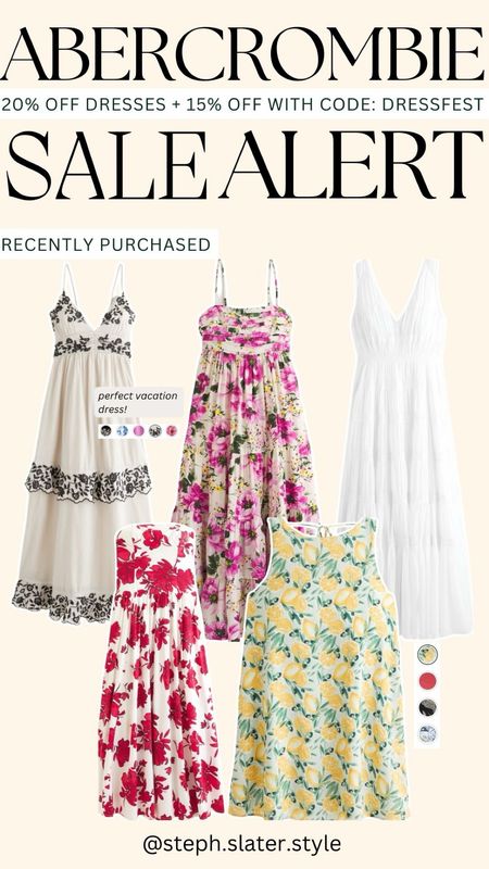 Abercrombie recently purchased! Loving these summer dresses  20%-off ALL DRESSES + 15 an extra 15% off with code: DRESSFEST

#LTKSaleAlert #LTKStyleTip #LTKSeasonal