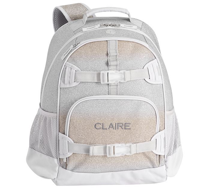 Mackenzie Silver/Gold Ombre Sparkle Glitter Backpacks | Pottery Barn Kids