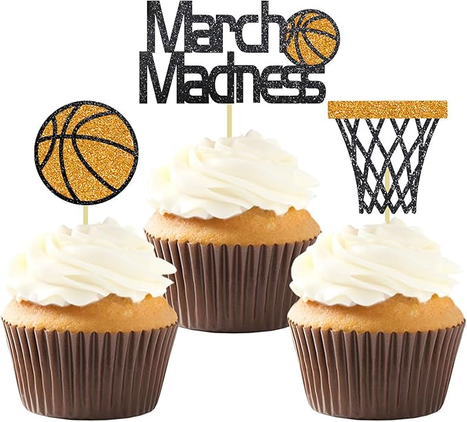 24Pcs Basketball Cupcake Toppers for Party Decorations, March Madness & Birthday Themes (MIX B), ... | Amazon (US)