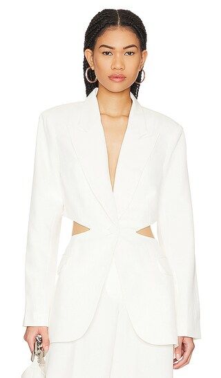 Cassian Cut Out Blazer in Ivory | Revolve Clothing (Global)