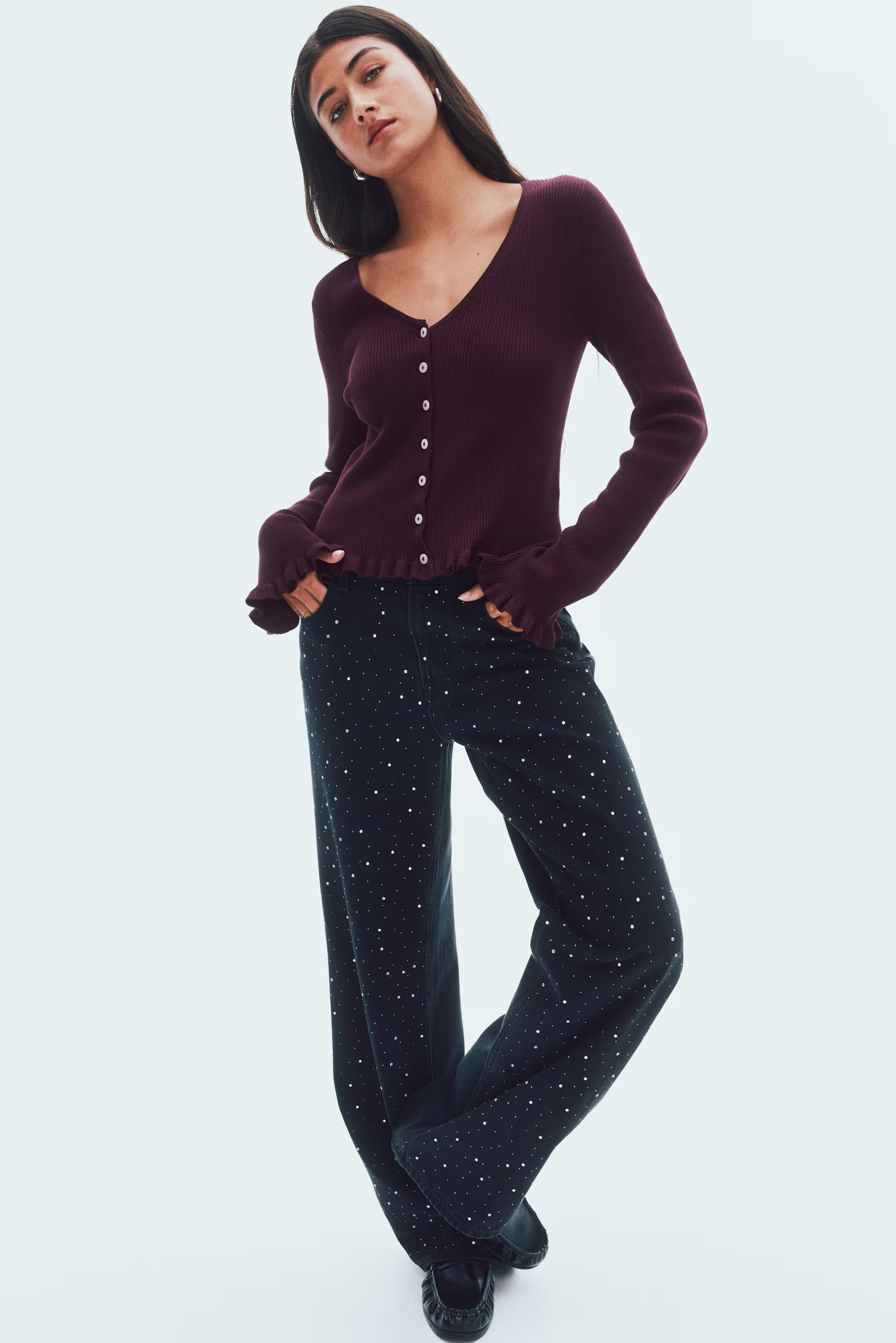 Ruffle-Trimmed Cardigan | H&M (US + CA)