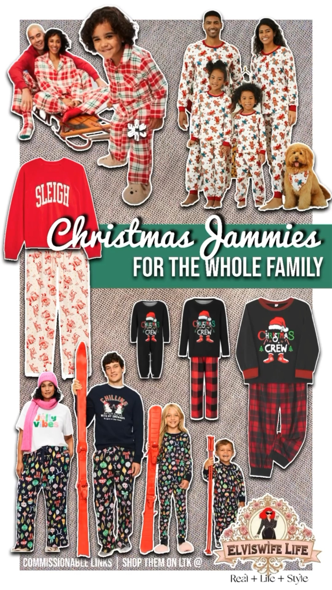Whether you are a traditional plaid flannel pajama family, or like to mix it up with graphic T-shirts and bottoms, there’s something for every family photo this Christmas, even something for your canine family members!

Plus size, midsize, boys pajamas, girls pajamas, sweatshirts, toddler, pet, baby, men’s, matching Christmas pajamas for the whole family

#LTKSeasonal #LTKFindsUnder50 #LTKFamily